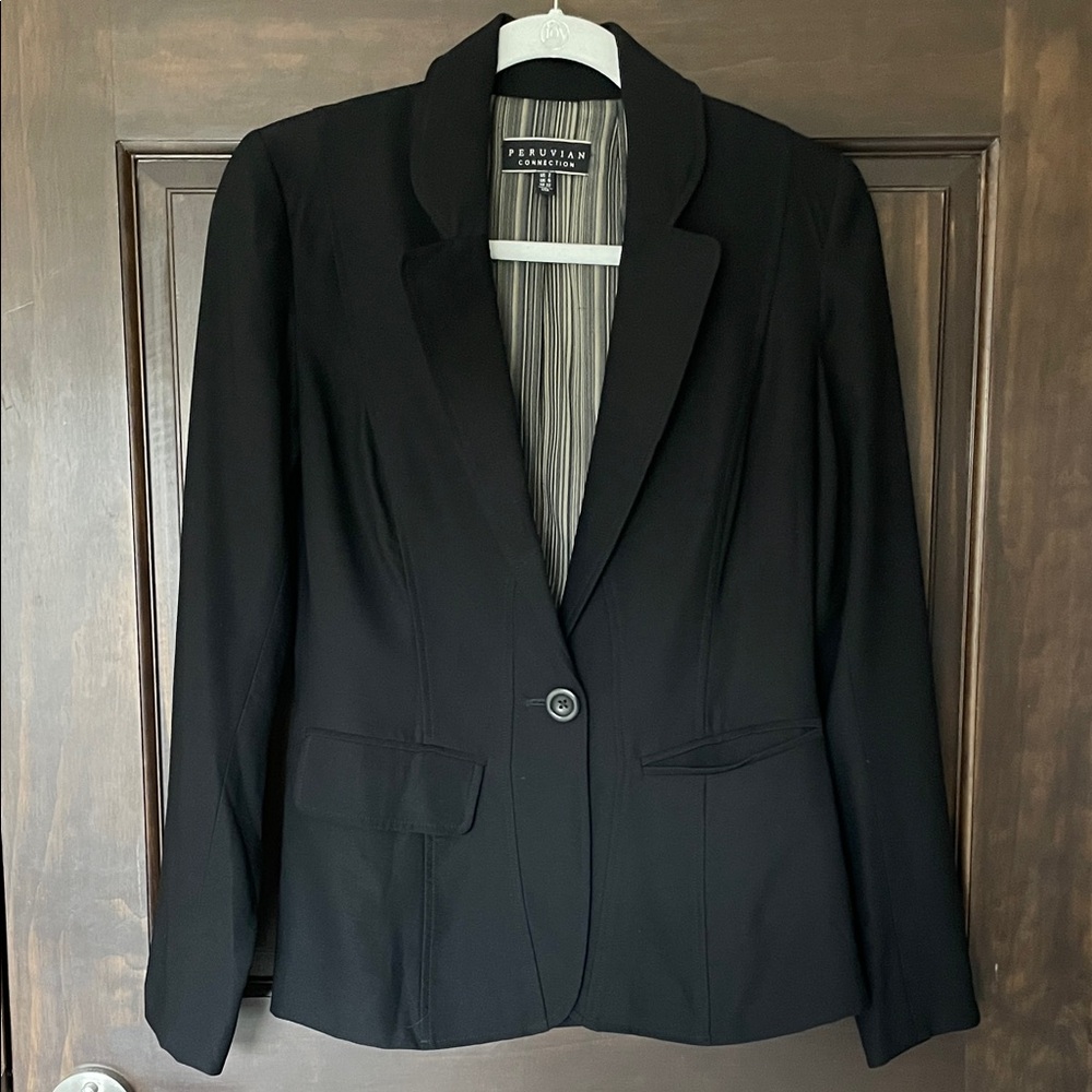 Peruvian Connection Women’s Blazer - Black Size 2